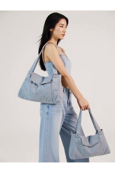 moda camiya Geantă de blugi albastru deschis Trend