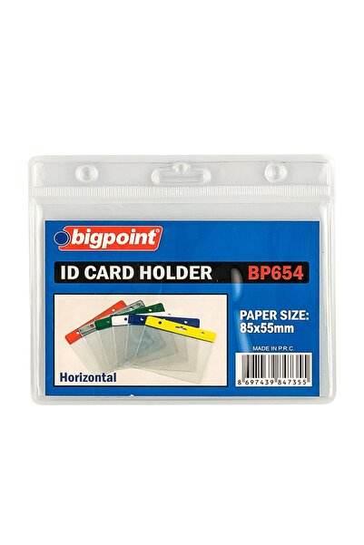 Bigpoint حقيبة بطاقات أفقية شفافة 85x55 ملم × 10 قطع