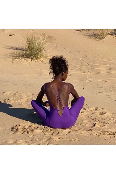 lismina Oslo Mor İpli Spor Tayt Tulum