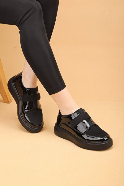 Nilsa Shoes Γυναικεία παπούτσια για περπάτημα σε μαύρο χρώμα, ελαστικά, χωρίς...