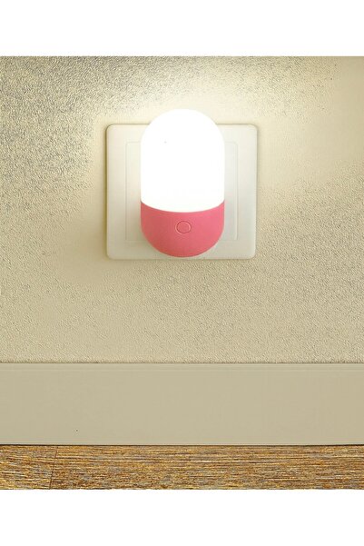 KİNETEX Gece Lambası Iki Renkli Günışığı ve Beyaz Renk 1 Watt LED PEMBE RENK