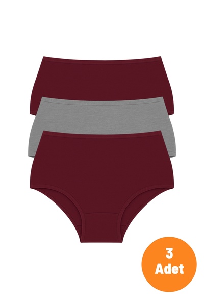 Aybome Kadın Yüksek Bel Külot Pamuklu Likralı Esnek Yumuşak Kumaş Hipster Külot