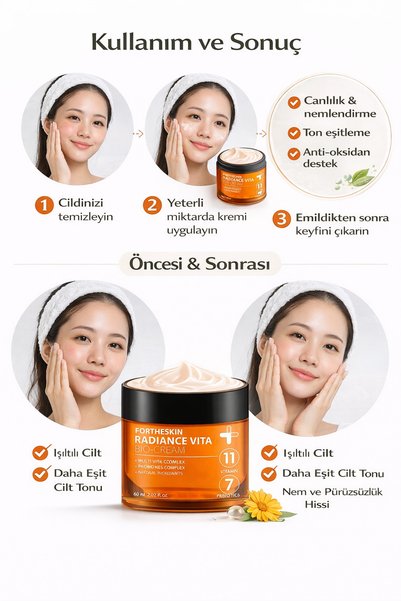 JEJUDO Radiance Vita Bio Cream 50 ml – Anti-Blemish Cream with Vitamin C, Niacinamide and Probiotics
