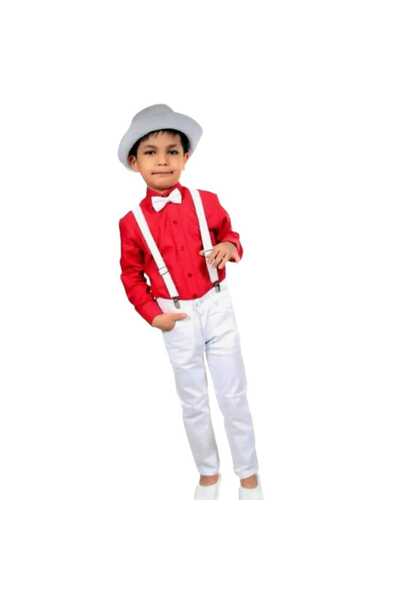 trenddünya Costum băieți cămașă-pantaloni-papion-curea-4 piese-23 aprilie-29 ...