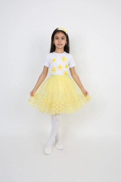 Nacar KIZ ÇOCUK ELBİSE TAKIM 23 NİSAN GÖSTERİ KIYAFETİ