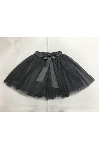 Nacar Kız Çocuk Düz Renk Fiyonklu Tütü Etek