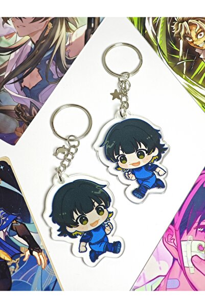 Yenaplanner حلية حقيبة القفل الأزرق / سلسلة المفاتيح (قطعة واحدة)