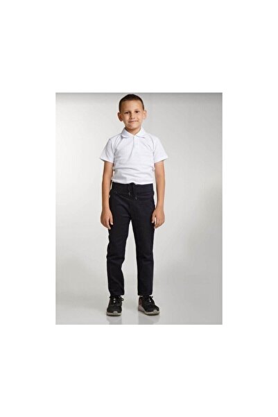 Nacar Beli Lastikli Erkek Çocuk Okul Pantolon