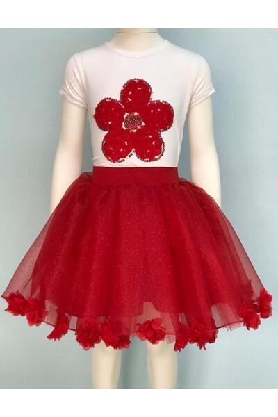 Nacar 0-24 23 Nisan Kız Çocuk Gösteri Kostüm Doğumgünü Kıyafeti Desenli Kısa ...