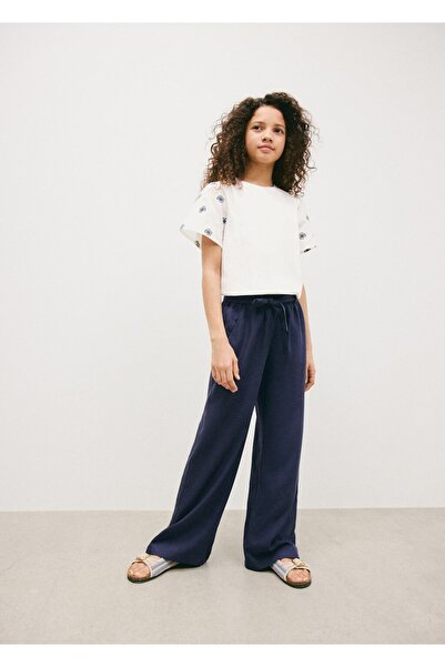 MANGO Kids Düz kesim liyosel pantolon