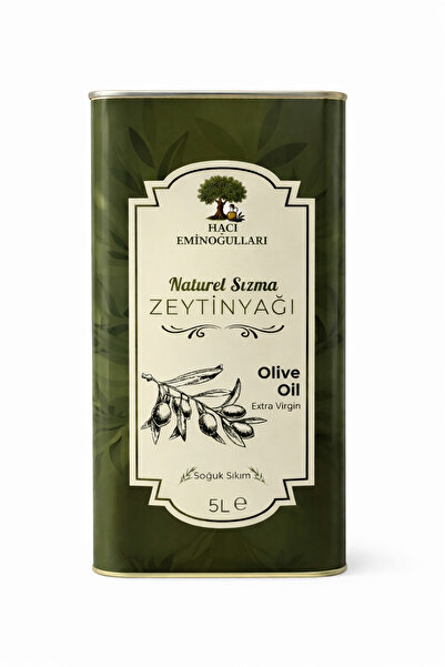 Hacı Eminoğulları Gemlik Soğuk Sıkım Natürel Sızma Zeytinyağı 5 L