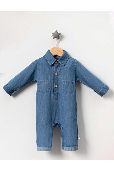 Jolly Joy Baby Girl Jeans Overalls with Pockets Blue