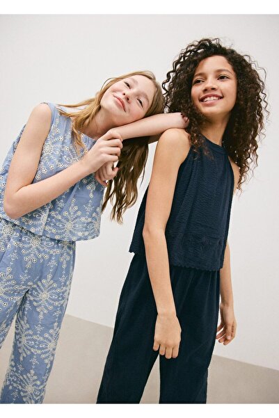 MANGO Kids İşlemeli uzun tulum