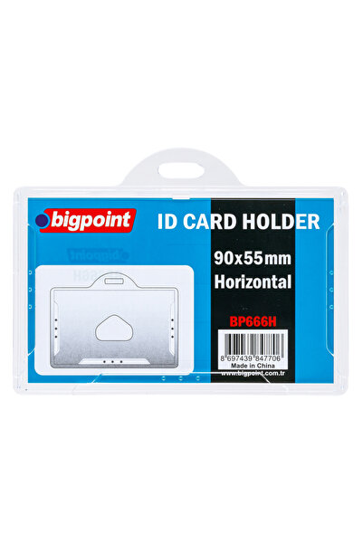 Bigpoint Държач за карти, твърд, хоризонтален, прозрачен, 90x55mm x 10 броя