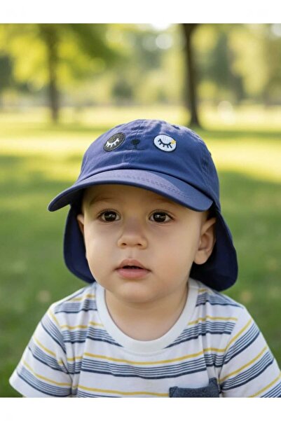 Kitti 1-3yaş Erkek Bebek& Çocuk Lejyoner Ense Korumalı Yazlık Şapka
