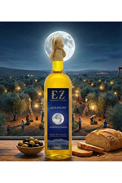 EZ ErdekZeytinlik Gece Hasadı Zeytinyağı 700 mL Şeffaf Cam
