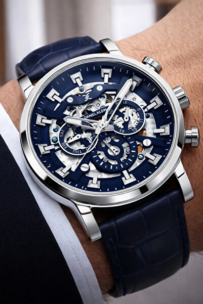 Daniel Klein Deri Kordon Çelik Kasa Otomatik Mekanizma Erkek Kol Saati Lacive...