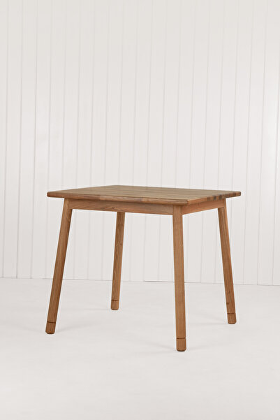 unboxdeco Alaçatı Masif Ceviz Ahşap Yemek Masası, 2-4 Kişilik - 80 x 80 cm