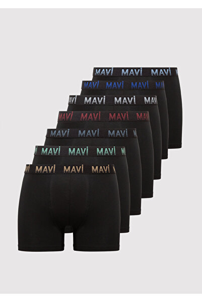 Mavi 7li Siyah Basic Boxer 0912287-900