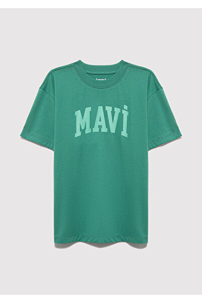 Mavi Printed Green T-Shirt Loose Fit / Comfortable Loose Cut 6610484-71697