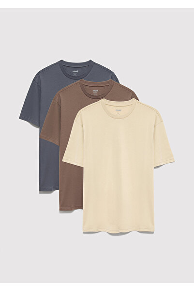Mavi 3-Pack Men's Basic T-Shirt Loose Fit / Comfortable Cut 0612315-70325