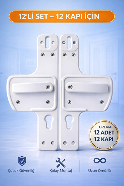 Life 360 Bariyerli Kapı Kolu | Çocuk Güvenlikli | Okul ve Kreşler İçin | 12’l...