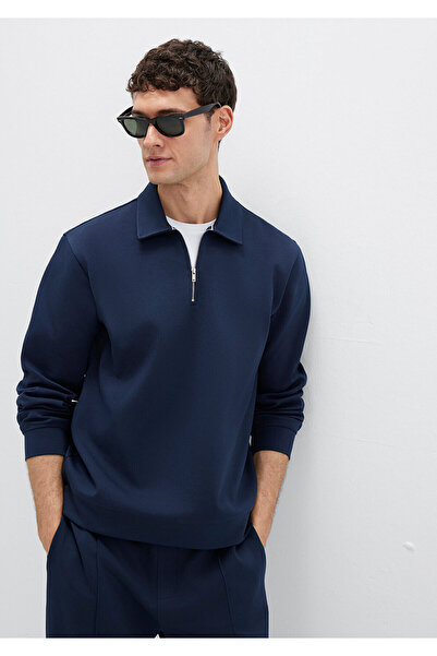 Mavi Yarı Fermuarlı Lacivert Sweatshirt 0S10382-80872