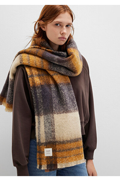 Mavi Tasseled Checkered Scarf 1913597-35708