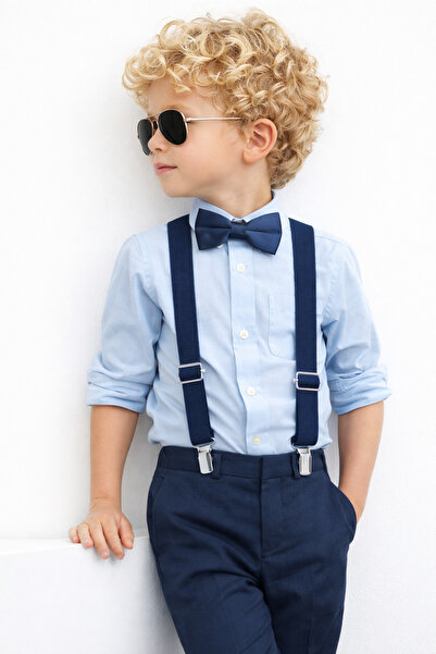 Algitsin O L A Çocuk Pantolon Kemer Papyon Seti 1-10 Yaş Uyumlu