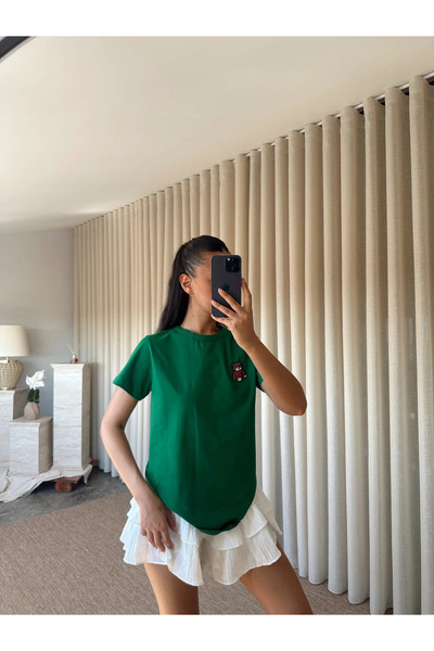 mydukkan.co دمية دب مطرزة - باللون الأخضر