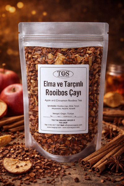 TOS The Organic Spices 100 جرام شاي رويبوس - التفاح والقرفة والتفاح والقرفة (...