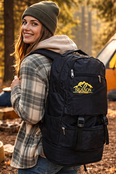 SEASON MOUNTAINER Sırt Çantası,Kamp Çantası,Dağcı,4 Gözlü, 40+ Litre