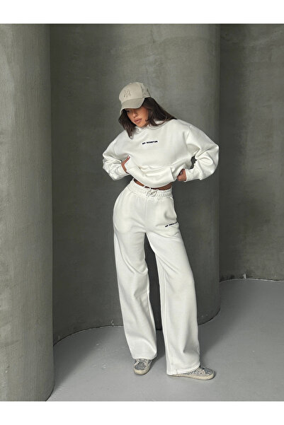 mydukkan.co طقم سويت شيرت بغطاء للرأس من مستر وينستون أبيض - أبيض