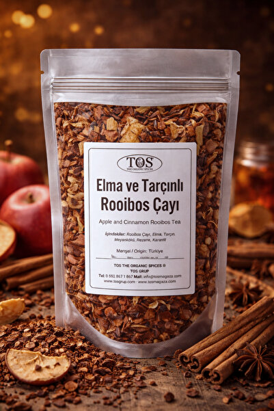 TOS The Organic Spices Elma ve Tarçınlı Rooibos Çayı 40 gr (1. Kalite) Apple ...