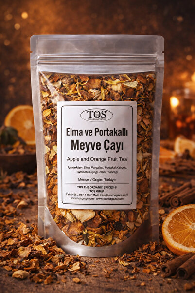 TOS The Organic Spices 100 جرام شاي فواكه - التفاح والبرتقال (1. جودة) شاي ال...