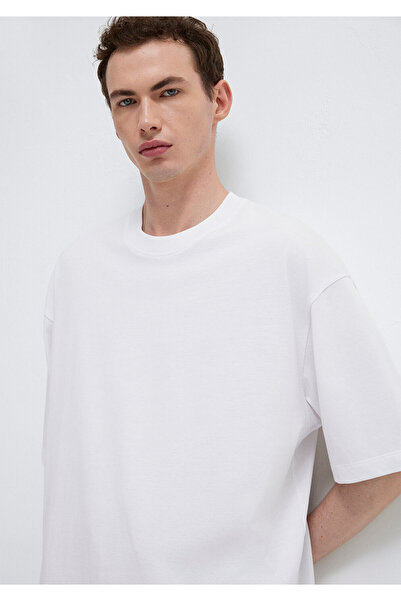 Mavi Weißes Basic-T-Shirt mit Rundhalsausschnitt, Oversize / Weite Passform 0...