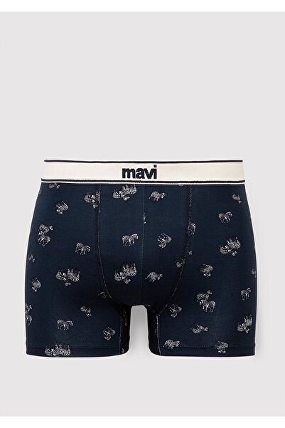 Mavi Zebra Baskılı Lacivert Boxer 0911981-26828