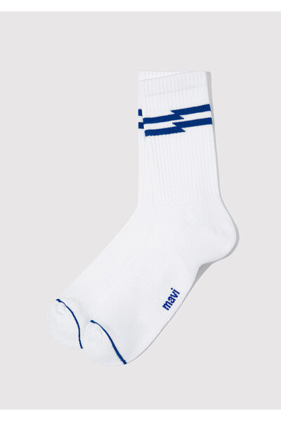 Mavi White Striped Socks - 0911583 -86776