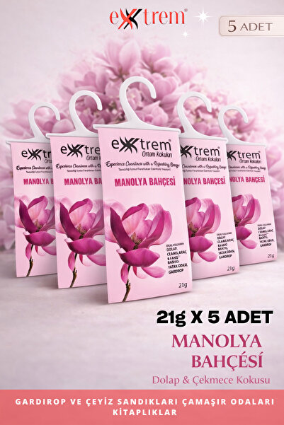 EXXTREM Manolya Dolap ve Çekmece Kokusu | 5'li Set - Doğal Esanslı - Güve ve ...