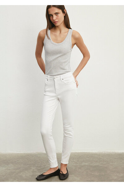 Mavi Tess Gold Luxury White Jeans -100328-81360