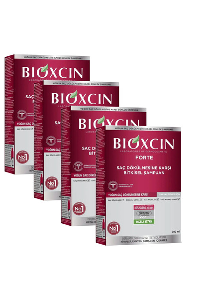 Bioxcin Forte Sampon Impotriva Caderii Parului 4x300 ML, pentru Toate Tipuril...