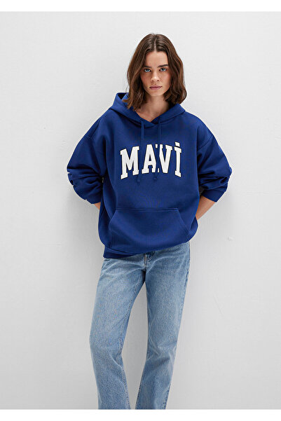 Mavi Sweatshirt mit Logo-Print, Übergröße/Weitschnitt 1600361-70722