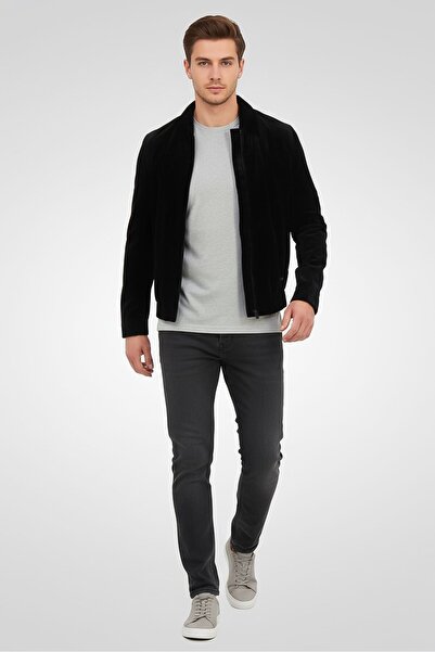 Hugo by Hugo Boss جاكيت رجالي من قماش سوفت شيل، أسود