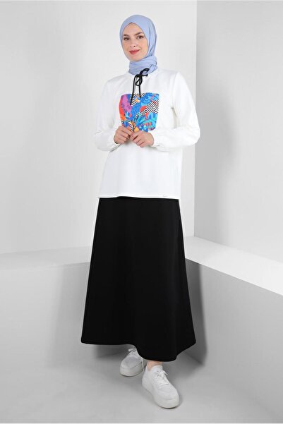 Alvina 43691 Σετ αθλητική φόρμα με εμπριμέ μοντέλο και λαστιχένια φούστα μέσης