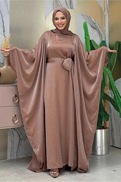 TRENDTESETTÜR KADIN VİZON ABAYALI ELBİSELİ TAKIM T 7948