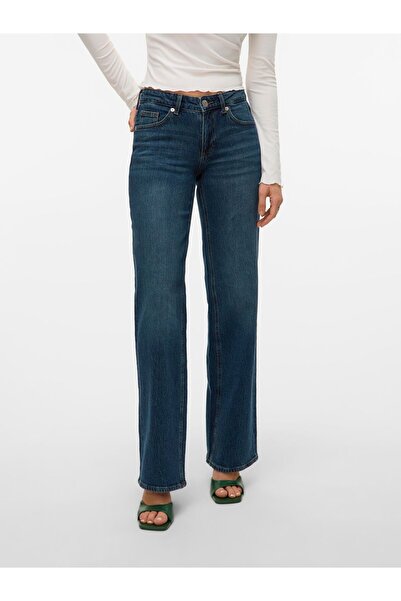 Vero Moda Weit geschnitten VMVANESSA Niedrige Taille Weiter Beinschnitt Jeans