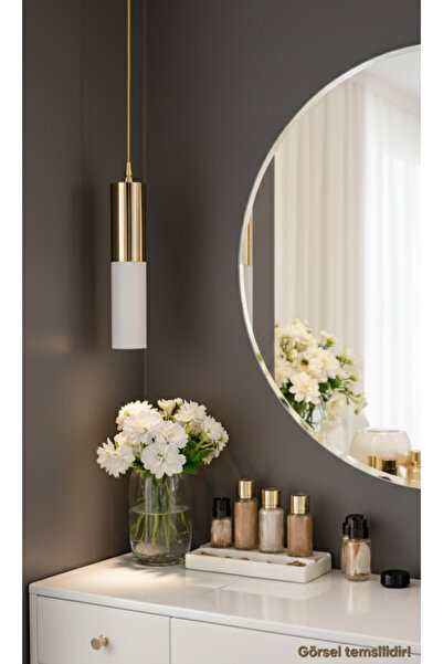 Bozyaka Aydınlatma Arya Dekoratif Tavan Sarkıt Krem & Gold Kaplama Tekli Aviz...