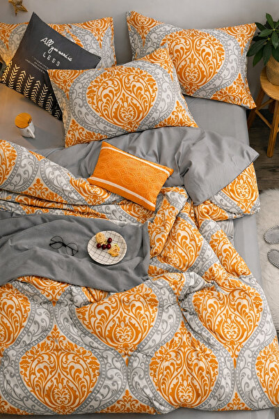 İQON OTOMANSKA narandža - Jednokrevetno elastična Set posteljine