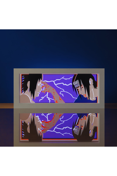 Genel Markalar Itachi x Sasuke LED Işık Kutusu – Uzaktan Kumandalı Dekoratif ...