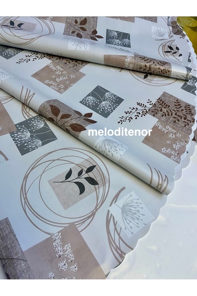 MİRELLA مفرش طاولة دائري من البولي فينيل كلوريد (PVC) مبطن بالألياف بنمط عصري...